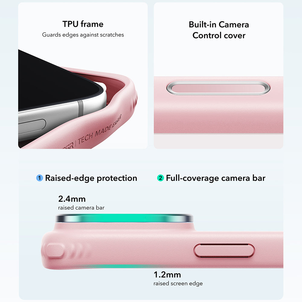 Funda MagSafe para Apple iPhone 18 Pro Max / 17 Pro Max, ESR, Classic Hybrid Kickstand, Rosa Satinado
