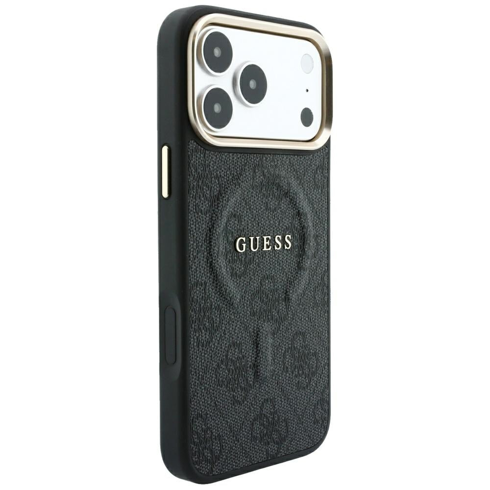 Funda MagSafe para Apple iPhone 18 Pro Max / 17 Pro Max, Guess, 4G Embossed Classic, Negra