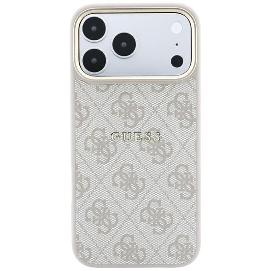 Funda MagSafe para Apple iPhone 18 Pro Max / 17 Pro Max, Guess, 4G Embossed Classic, Rosa