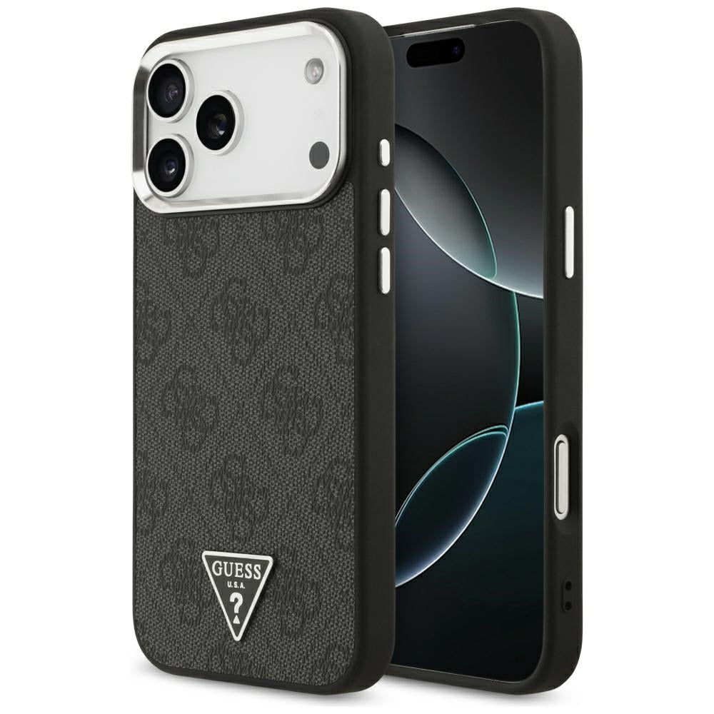 Funda MagSafe para Apple iPhone 18 Pro Max / 17 Pro Max, Guess, Logo Triángulo 4G, Negra