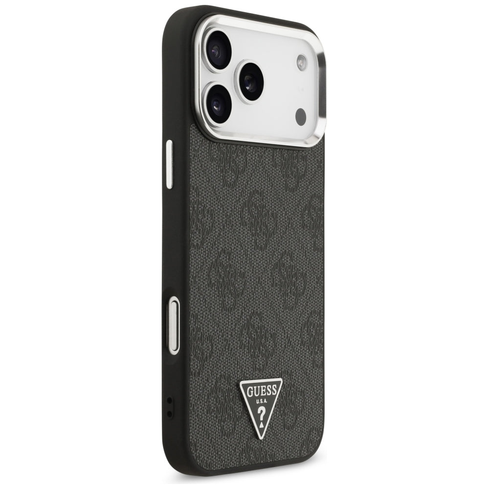 Funda MagSafe para Apple iPhone 18 Pro Max / 17 Pro Max, Guess, Logo Triángulo 4G, Negra