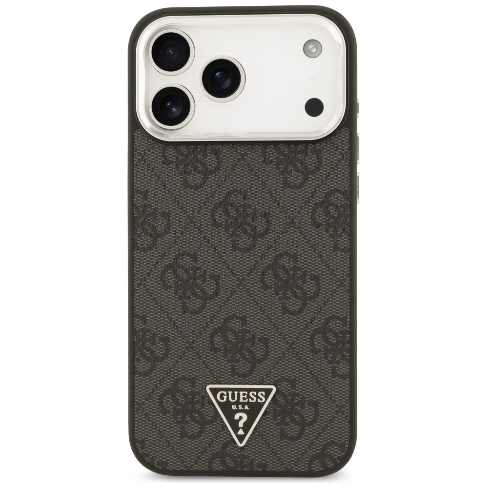 Funda MagSafe para Apple iPhone 18 Pro Max / 17 Pro Max, Guess, Logo Triángulo 4G, Negra