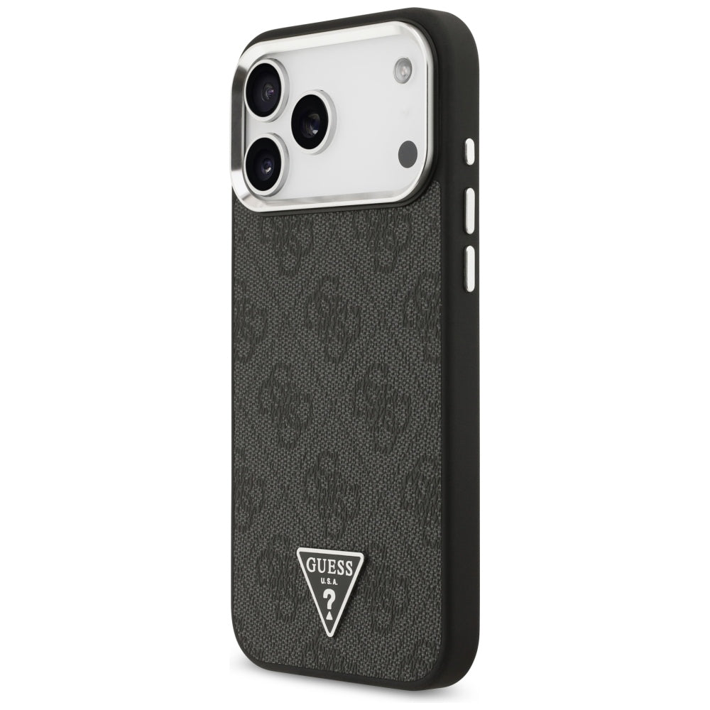 Funda MagSafe para Apple iPhone 18 Pro Max / 17 Pro Max, Guess, Logo Triángulo 4G, Negra