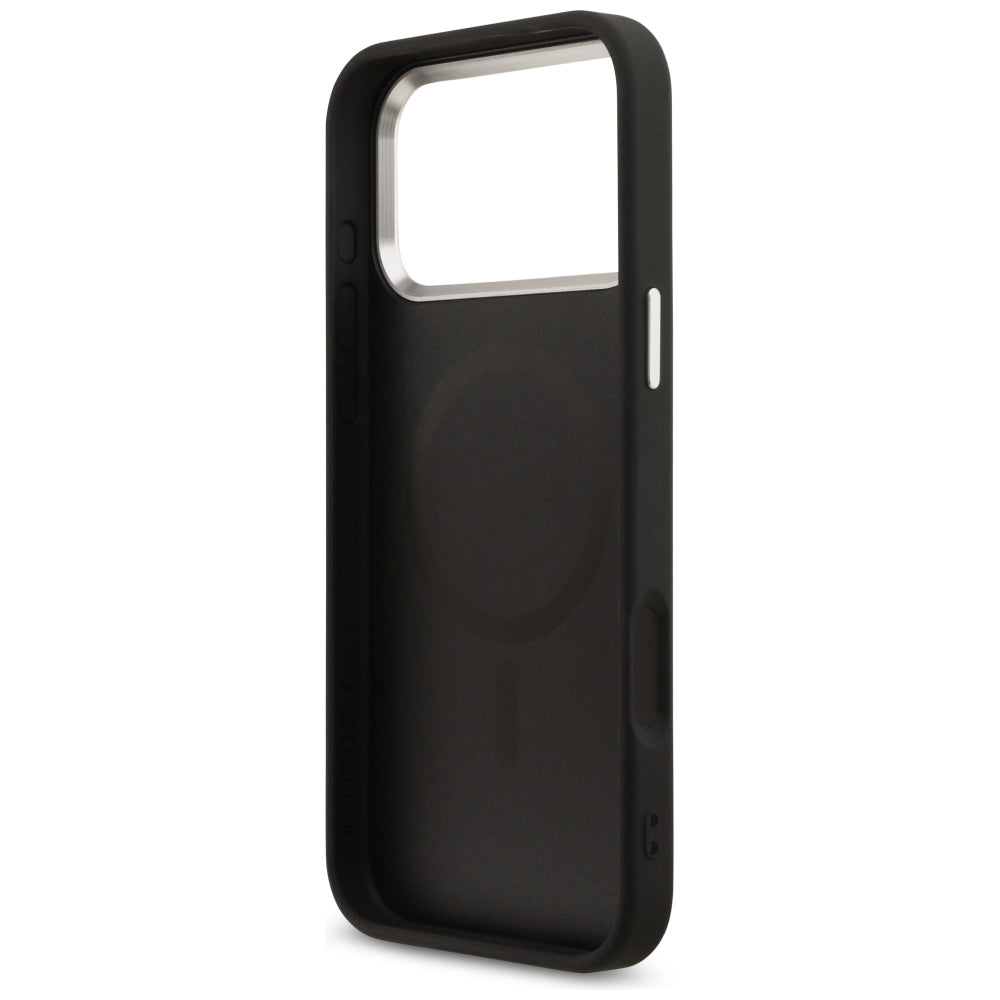 Funda MagSafe para Apple iPhone 18 Pro Max / 17 Pro Max, Guess, Logo Triángulo 4G, Negra