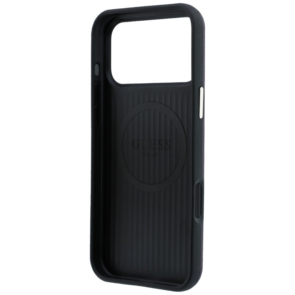 Funda MagSafe para Apple iPhone 18 Pro Max / 17 Pro Max, Guess, Logo Triángulo de Kevlar, Burdeos