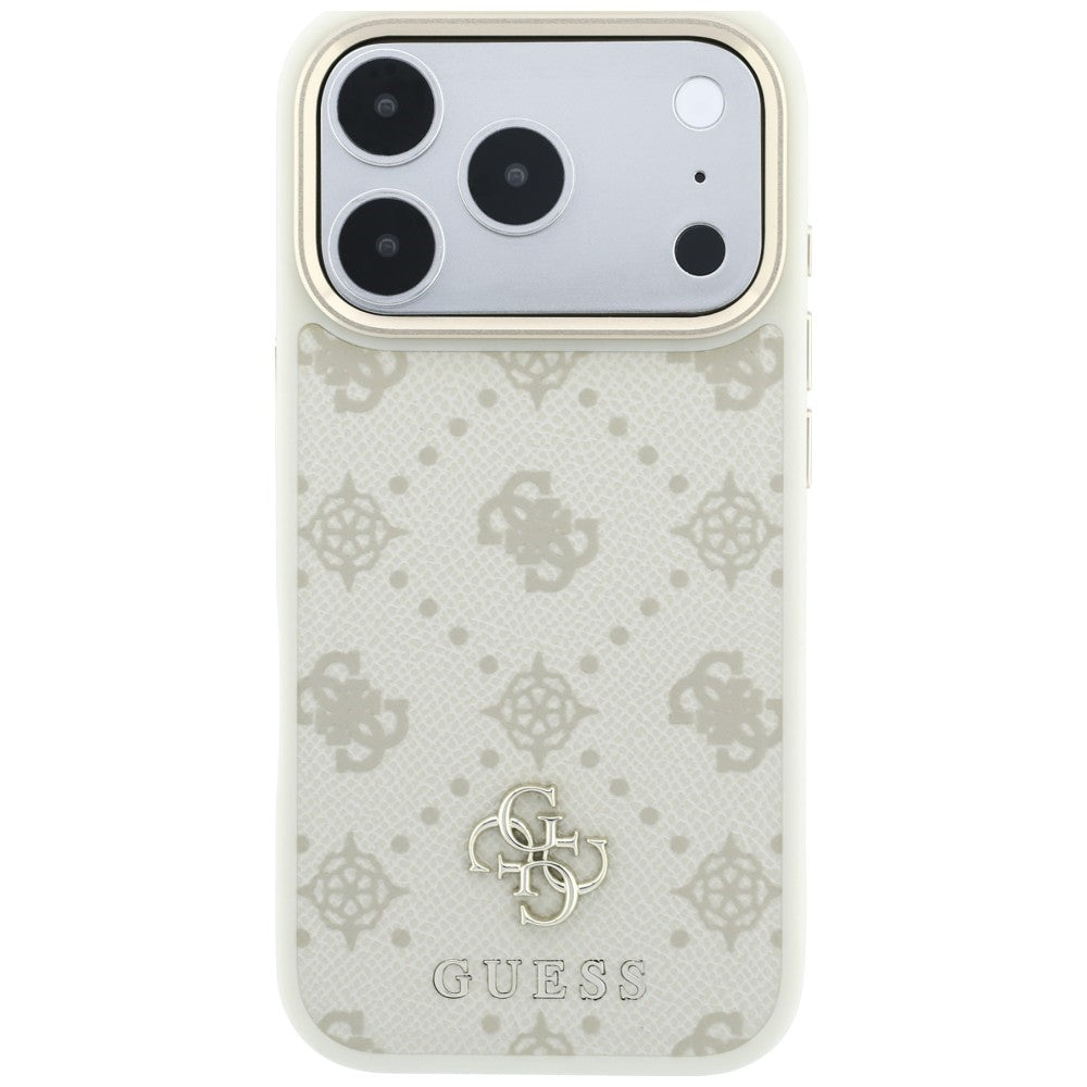 Funda MagSafe para Apple iPhone 18 Pro Max / 17 Pro Max, Guess, Peony 4G Small Logo, Beige