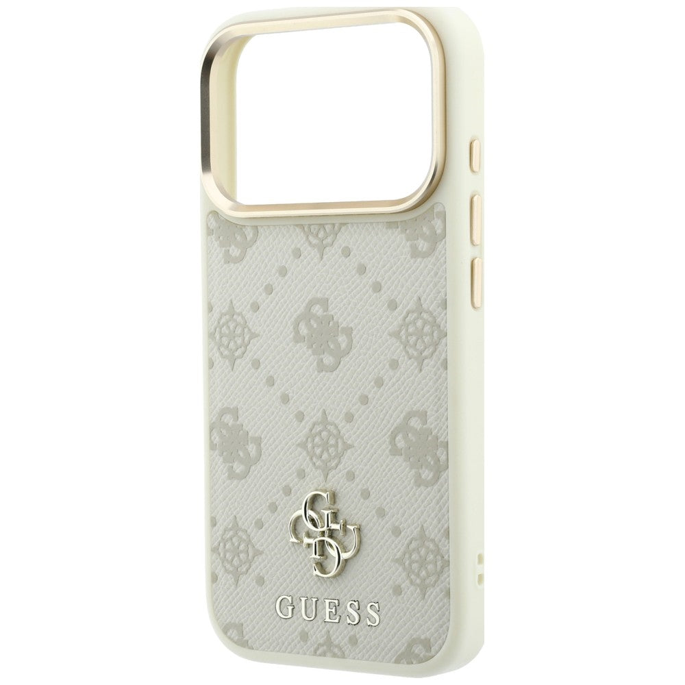 Funda MagSafe para Apple iPhone 18 Pro Max / 17 Pro Max, Guess, Peony 4G Small Logo, Beige