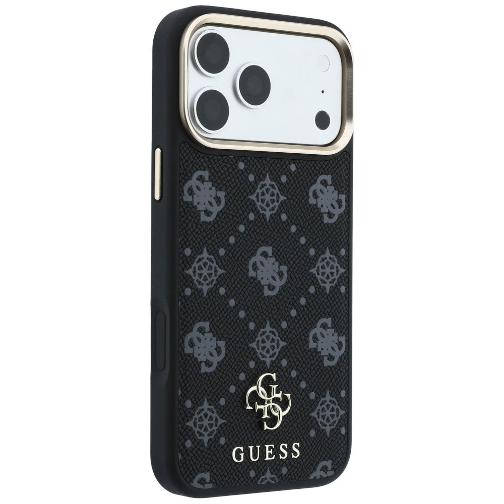 Funda MagSafe para Apple iPhone 18 Pro Max / 17 Pro Max, Guess, Peony 4G Small Logo, Negra