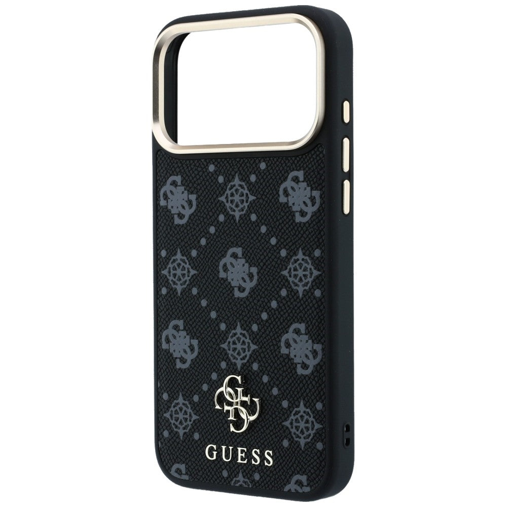 Funda MagSafe para Apple iPhone 18 Pro Max / 17 Pro Max, Guess, Peony 4G Small Logo, Negra