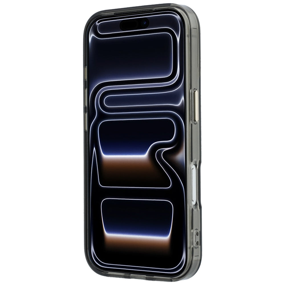 Funda MagSafe para Apple iPhone 18 Pro Max / 17 Pro Max, Guess, Soporte Anillo Logo de Metal Script, Negra