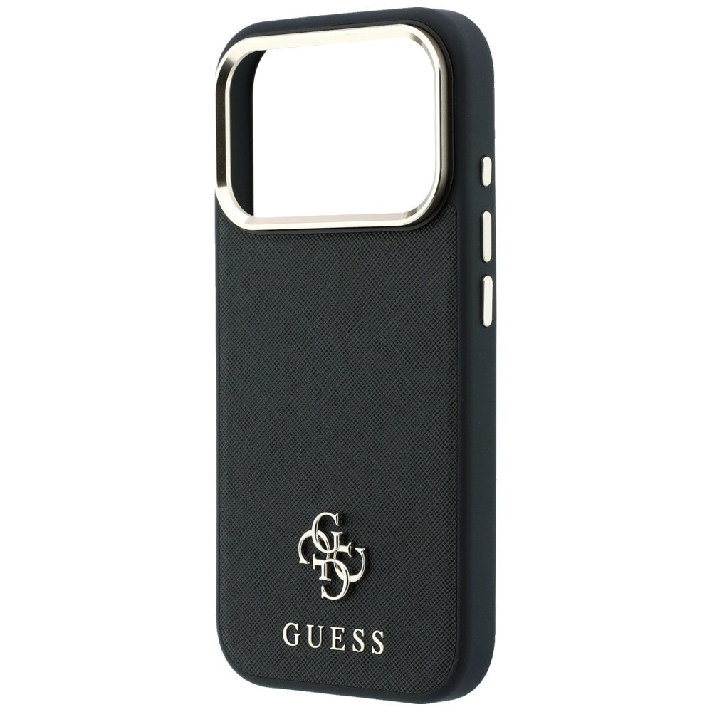 Funda MagSafe para Apple iPhone 18 Pro Max / 17 Pro Max, Guess, Saffiano Small 4G Classic, Negra