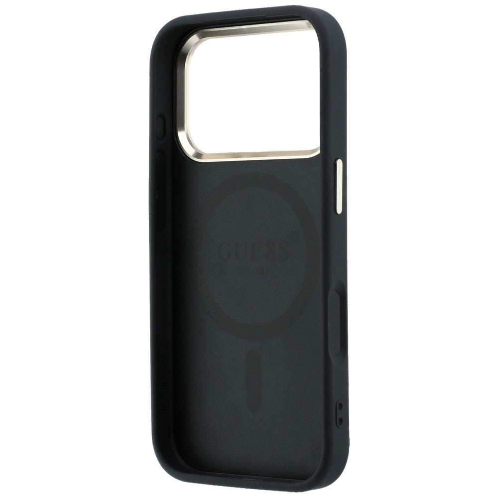 Funda MagSafe para Apple iPhone 18 Pro Max / 17 Pro Max, Guess, Saffiano Small 4G Classic, Negra