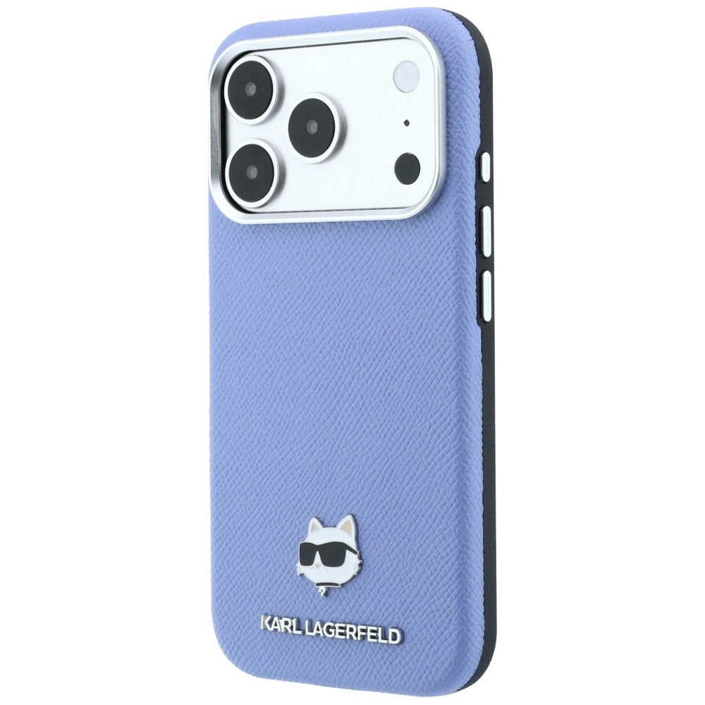 Funda MagSafe para Apple iPhone 18 Pro Max / 17 Pro Max, Karl Lagerfeld, Grained Choupette Head, Bleu