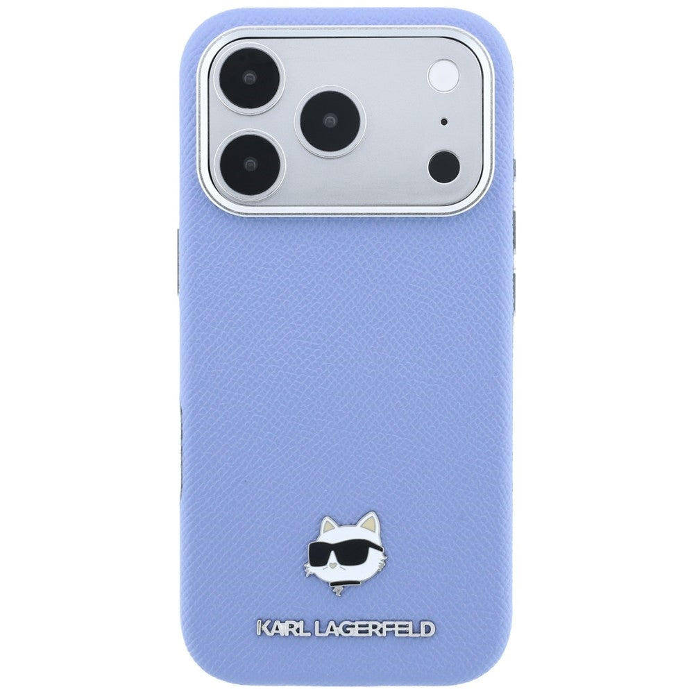 Funda MagSafe para Apple iPhone 18 Pro Max / 17 Pro Max, Karl Lagerfeld, Grained Choupette Head, Bleu