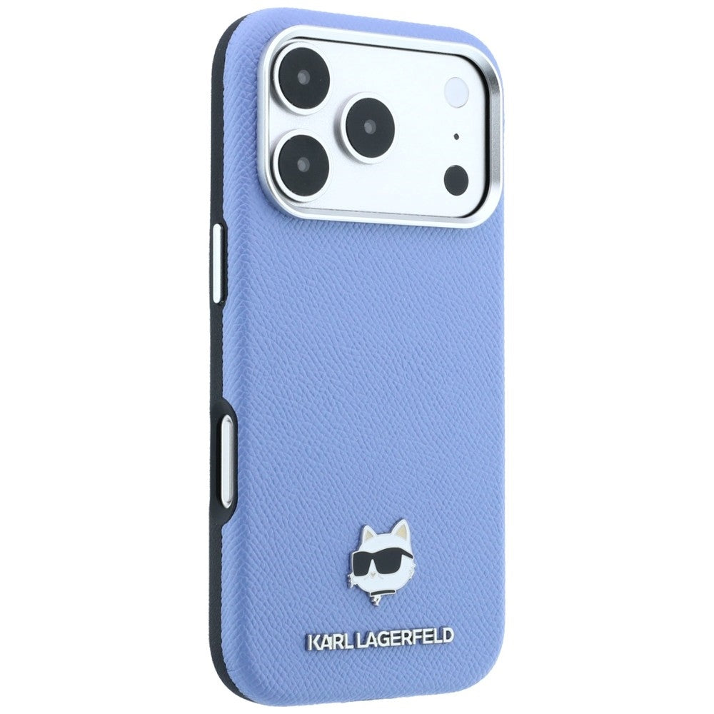 Funda MagSafe para Apple iPhone 18 Pro Max / 17 Pro Max, Karl Lagerfeld, Grained Choupette Head, Bleu