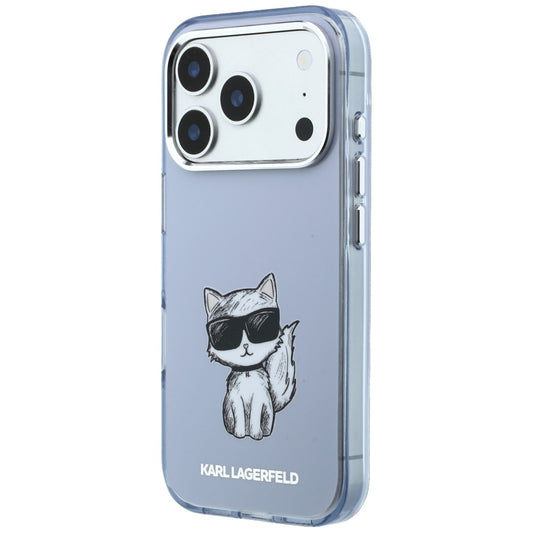 Funda MagSafe para Apple iPhone 18 Pro Max / 17 Pro Max, Karl Lagerfeld, IML Choupette Body Sketch Print, Azul