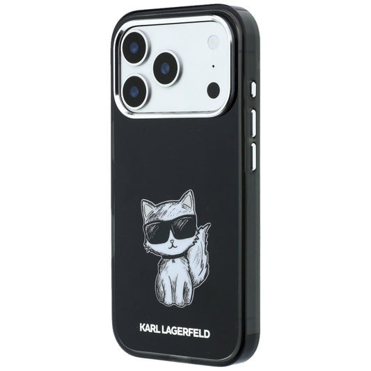 Funda MagSafe para Apple iPhone 18 Pro Max / 17 Pro Max, Karl Lagerfeld, IML Choupette Body Sketch Print, Negra