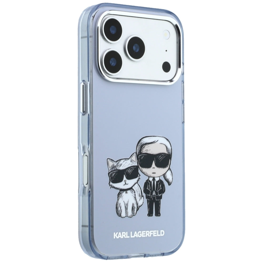 Funda MagSafe para Apple iPhone 18 Pro Max / 17 Pro Max, Karl Lagerfeld, IML KC Bodies Sketch Print, Azul