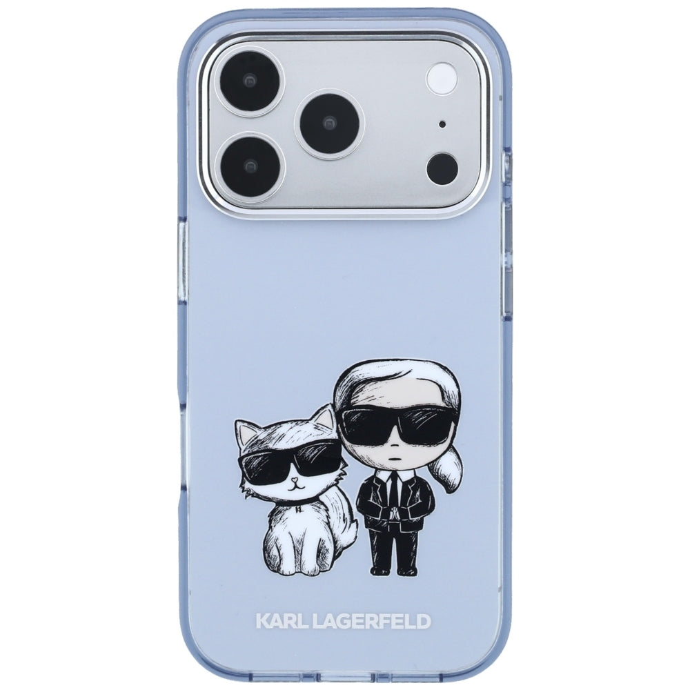 Funda MagSafe para Apple iPhone 18 Pro Max / 17 Pro Max, Karl Lagerfeld, IML KC Bodies Sketch Print, Azul
