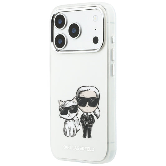 Funda MagSafe para Apple iPhone 18 Pro Max / 17 Pro Max, Karl Lagerfeld, IML KC Bodies Sketch Print, Beige
