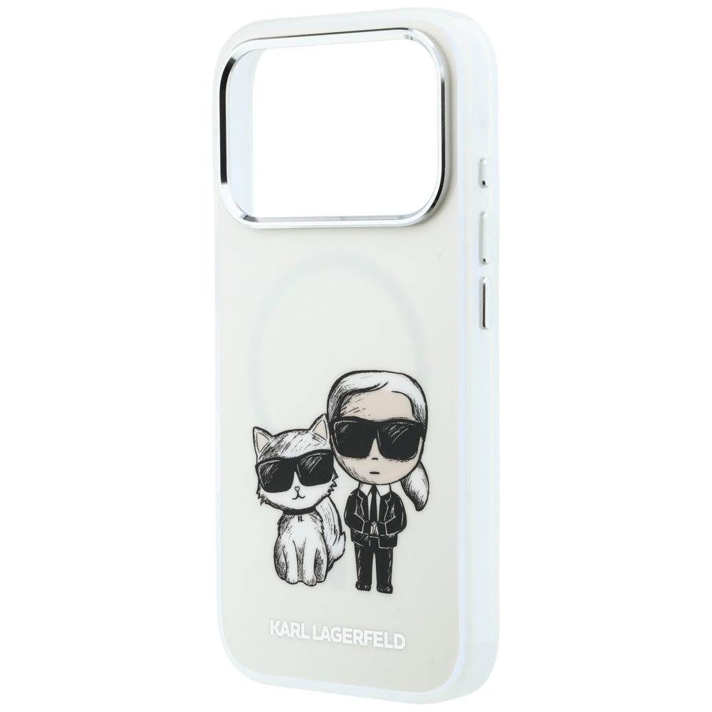 Funda MagSafe para Apple iPhone 18 Pro Max / 17 Pro Max, Karl Lagerfeld, IML KC Bodies Sketch Print, Beige