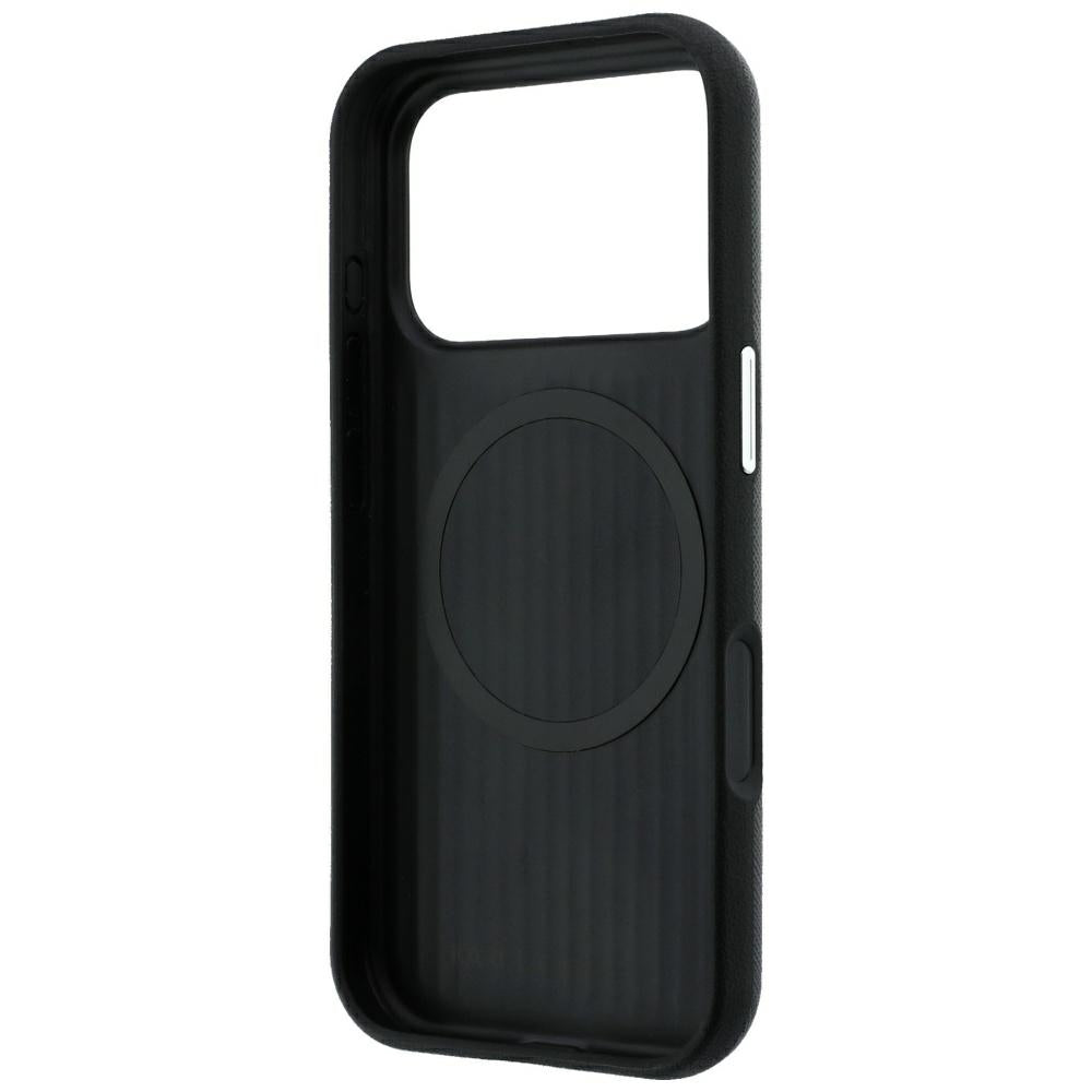 Funda MagSafe para Apple iPhone 18 Pro Max / 17 Pro Max, Karl Lagerfeld, Saffiano Small Script Metal Logo, Negra