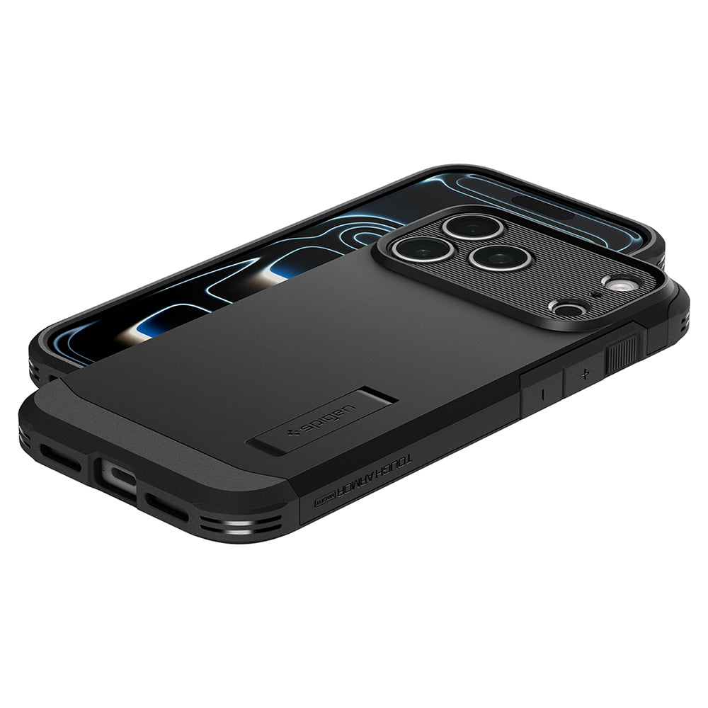 Funda MagSafe para Apple iPhone 18 Pro Max / 17 Pro Max, Spigen, Tough Armor T, Negra ACS12136