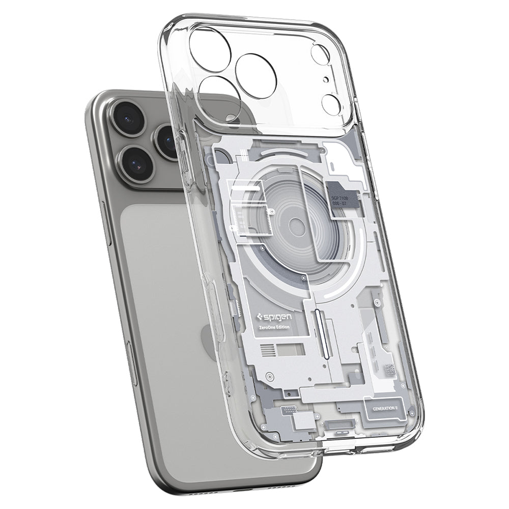 Funda MagSafe para Apple iPhone 18 Pro Max / 17 Pro Max, Spigen, Ultra Hybrid Zero One, Blanca ACS12126