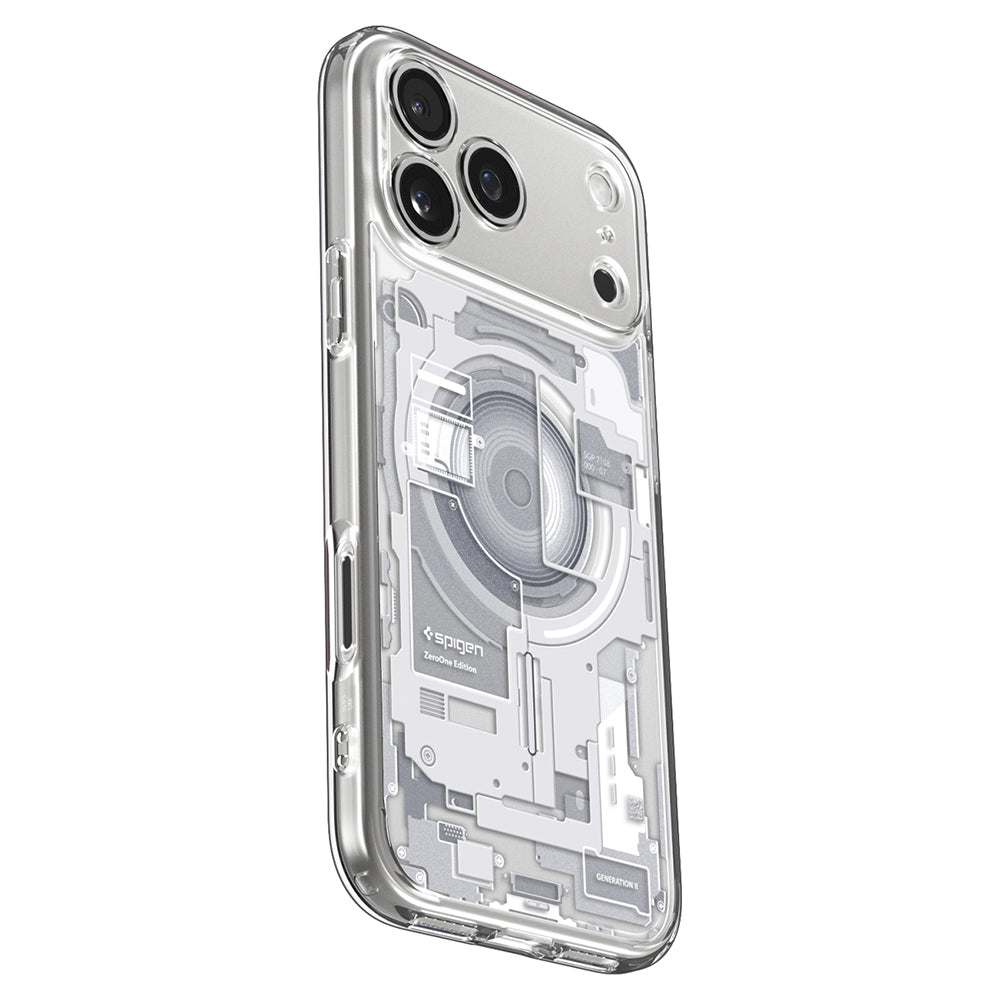 Funda MagSafe para Apple iPhone 18 Pro Max / 17 Pro Max, Spigen, Ultra Hybrid Zero One, Blanca ACS12126