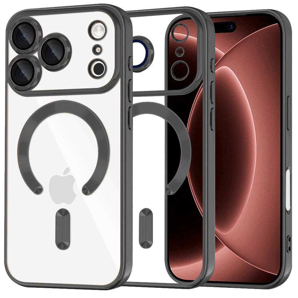 Funda MagSafe para Apple iPhone 18 Pro Max / 17 Pro Max, Techsuit, Luxury Crystal, Negra