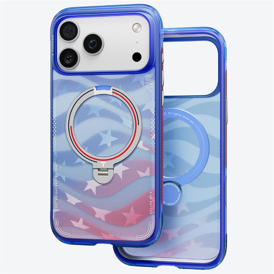 Funda MagSafe para Apple iPhone 18 Pro Max / 17 Pro Max, Torras, Ostand Spin Air Football, Azul