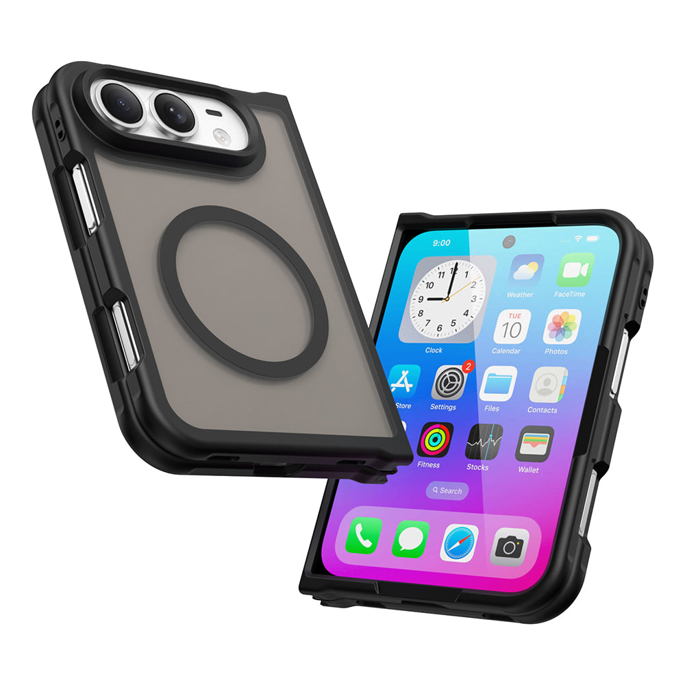 Funda MagSafe para Apple iPhone Duo, Techsuit, HaloFrost II, Negra