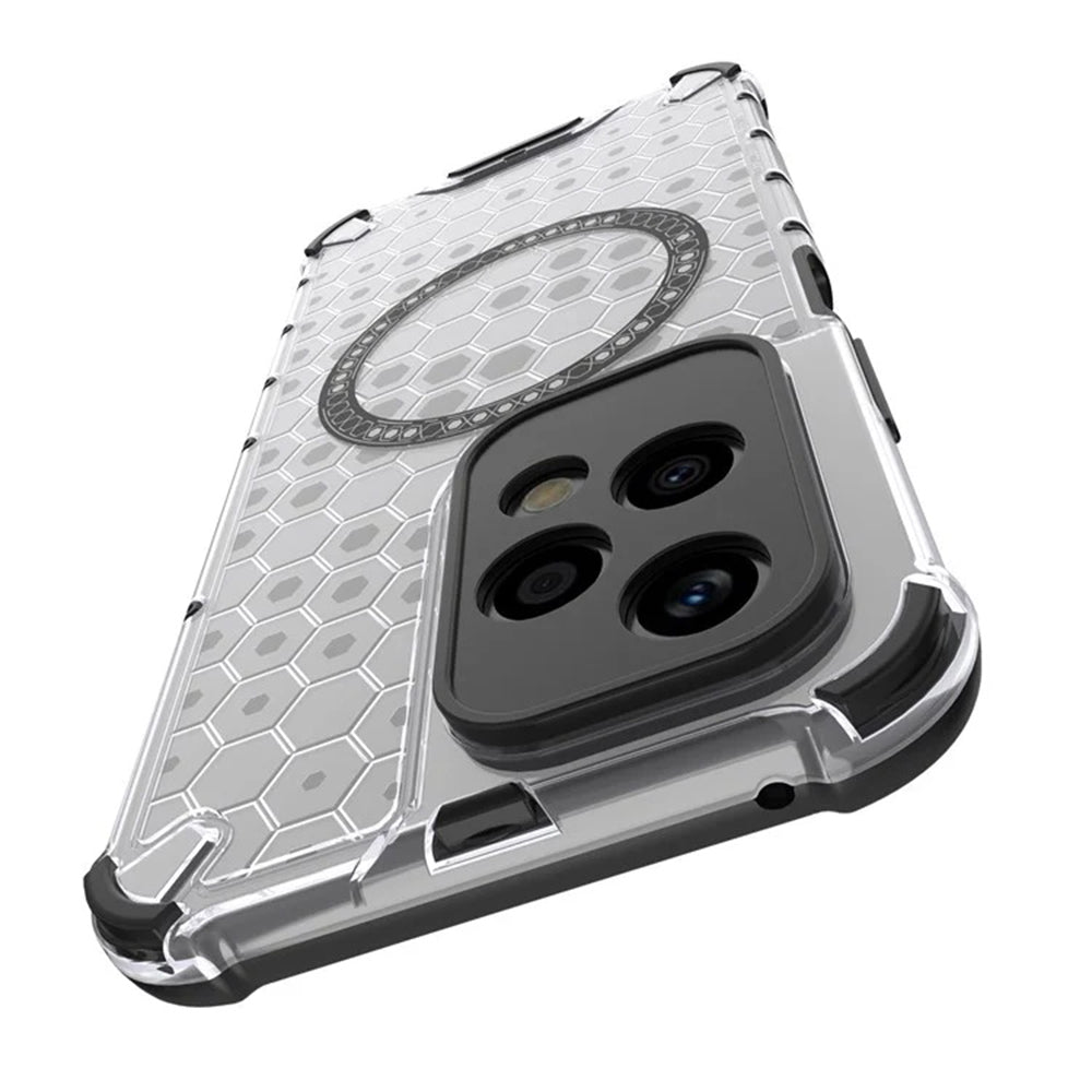Funda MagSafe para Honor 200 Lite, Techsuit, HoneyComb Shield, Negra