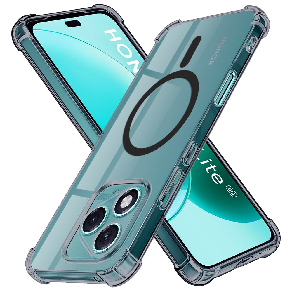 Funda MagSafe para Honor 400 Lite, Techsuit, Transparente a prueba de golpes, Ahumada