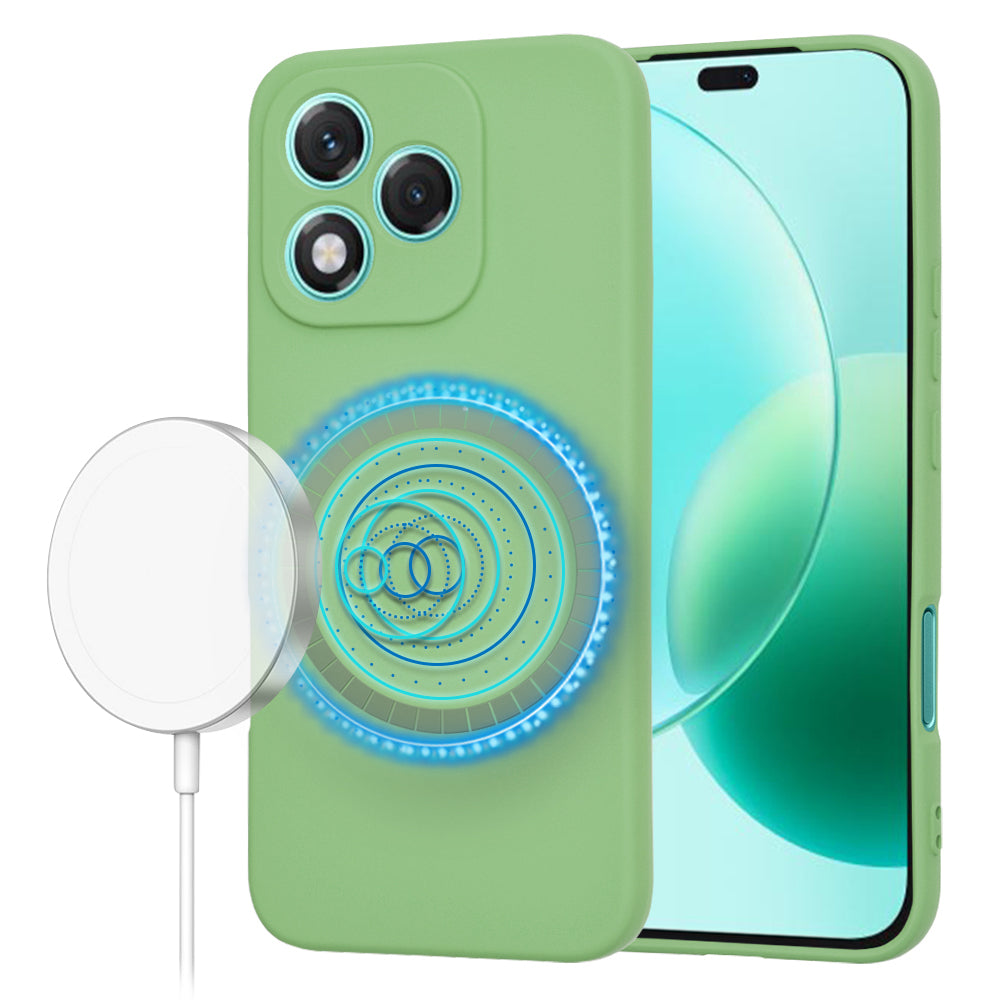 Funda MagSafe para Honor 400 Lite, Techsuit, SoftFlex, Verde Claro