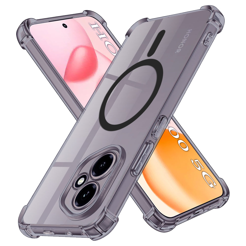 Funda MagSafe para Honor 400, Techsuit, Transparente a prueba de golpes, Ahumado