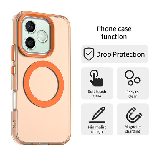 Funda MagSafe para Honor 600 Lite, Techsuit, CandyCase, Naranja