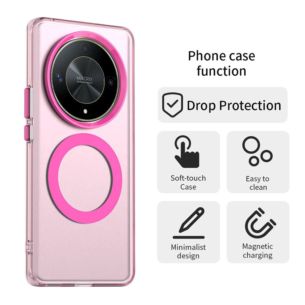 Funda MagSafe para Honor Magic6 Lite, Techsuit, CandyCase, Rosa