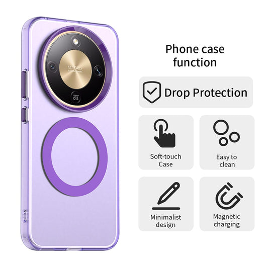 Funda MagSafe para Honor Magic8 Lite, Techsuit, CandyCase, Morado