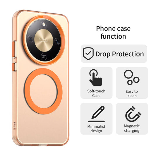 Funda MagSafe para Honor Magic8 Lite, Techsuit, CandyCase, Naranja