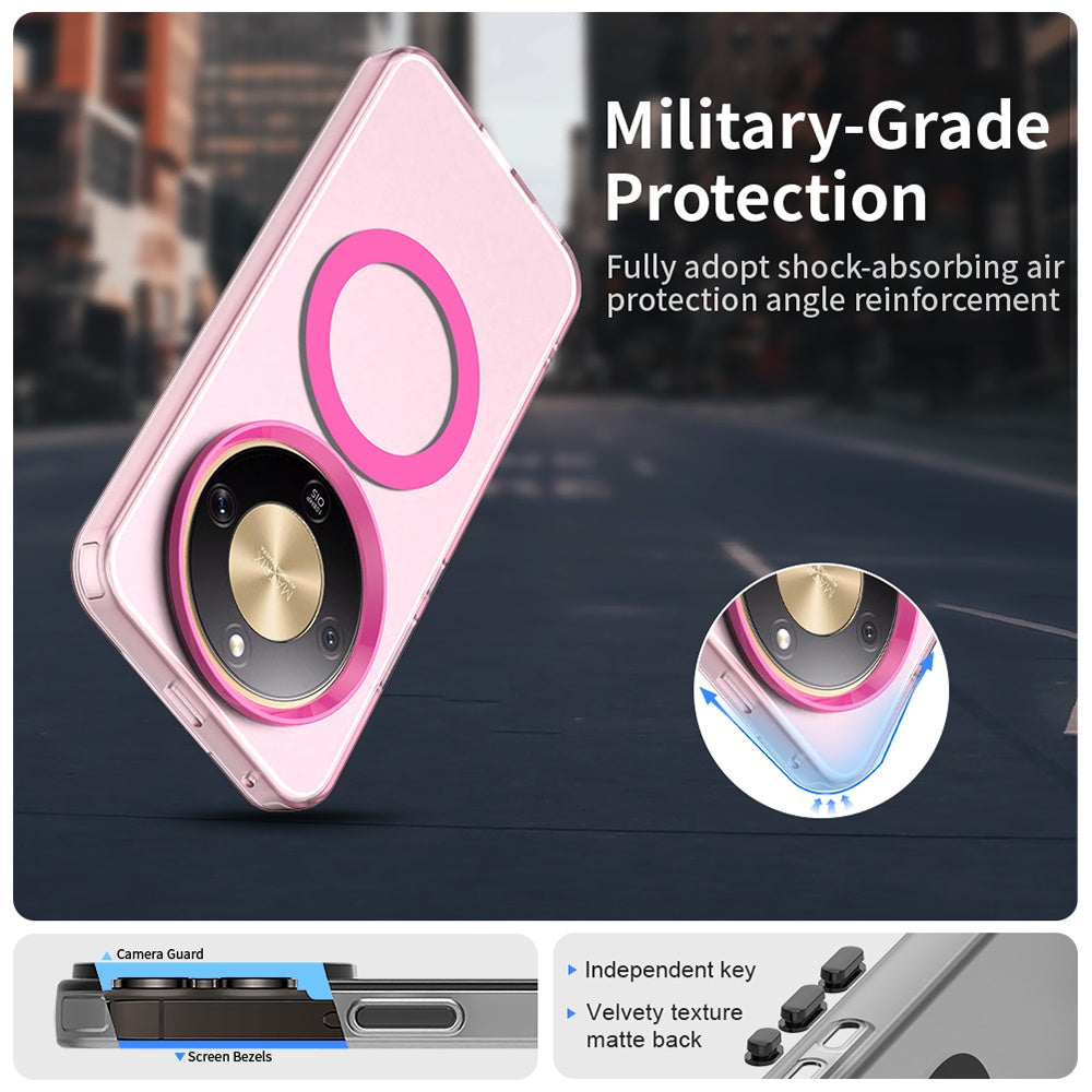 Funda MagSafe para Honor Magic8 Lite, Techsuit, CandyCase, Rosa