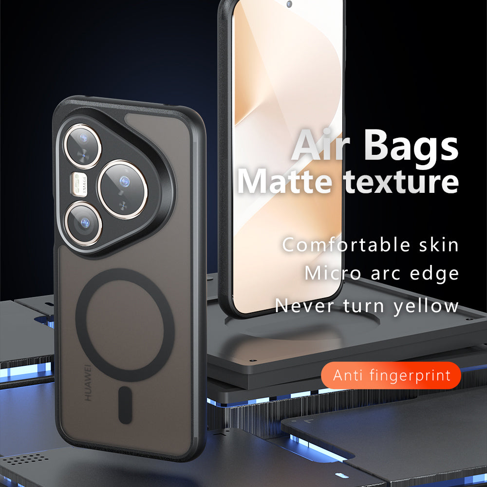 Funda MagSafe para Huawei Pura 80 Pro / Pura 80 Ultra, Techsuit, PureFrost, Negra Satinada
