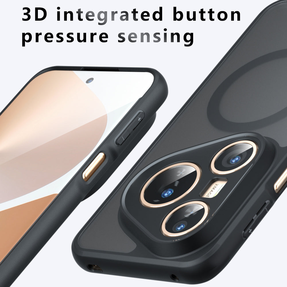 Funda MagSafe para Huawei Pura 80 Pro / Pura 80 Ultra, Techsuit, PureFrost, Negra Satinada
