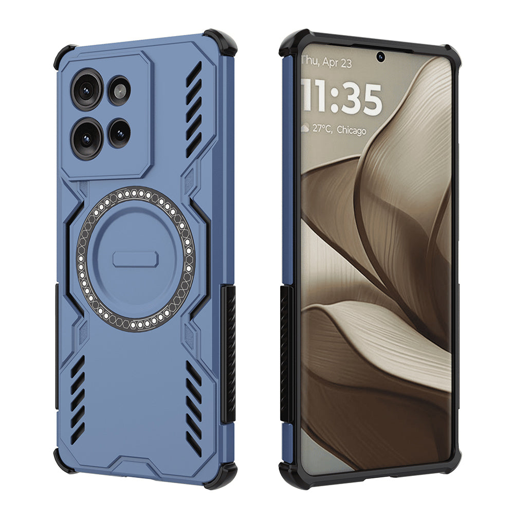 Funda MagSafe para Motorola Edge 50, Techsuit, ArmorMag, Azul