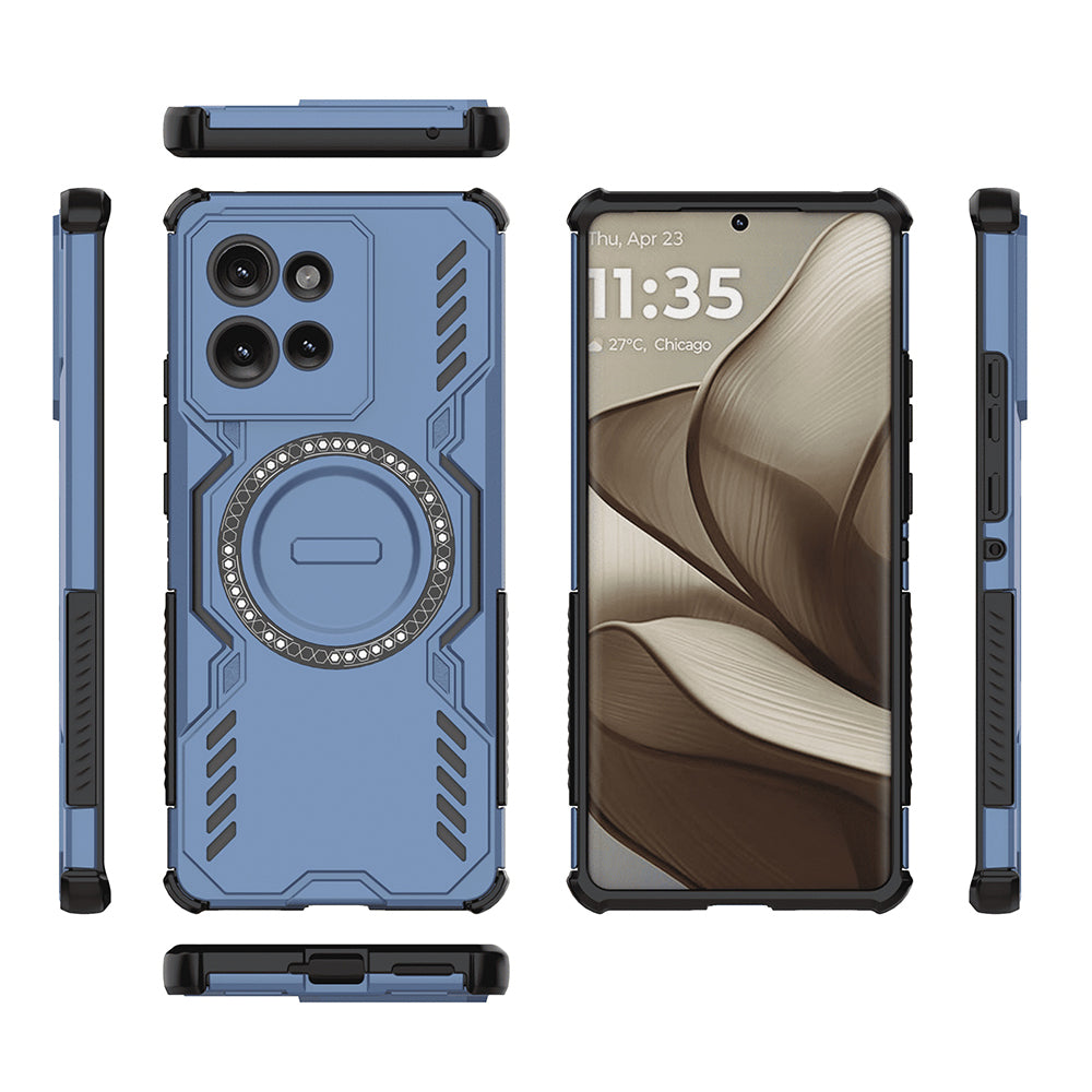 Funda MagSafe para Motorola Edge 50, Techsuit, ArmorMag, Azul