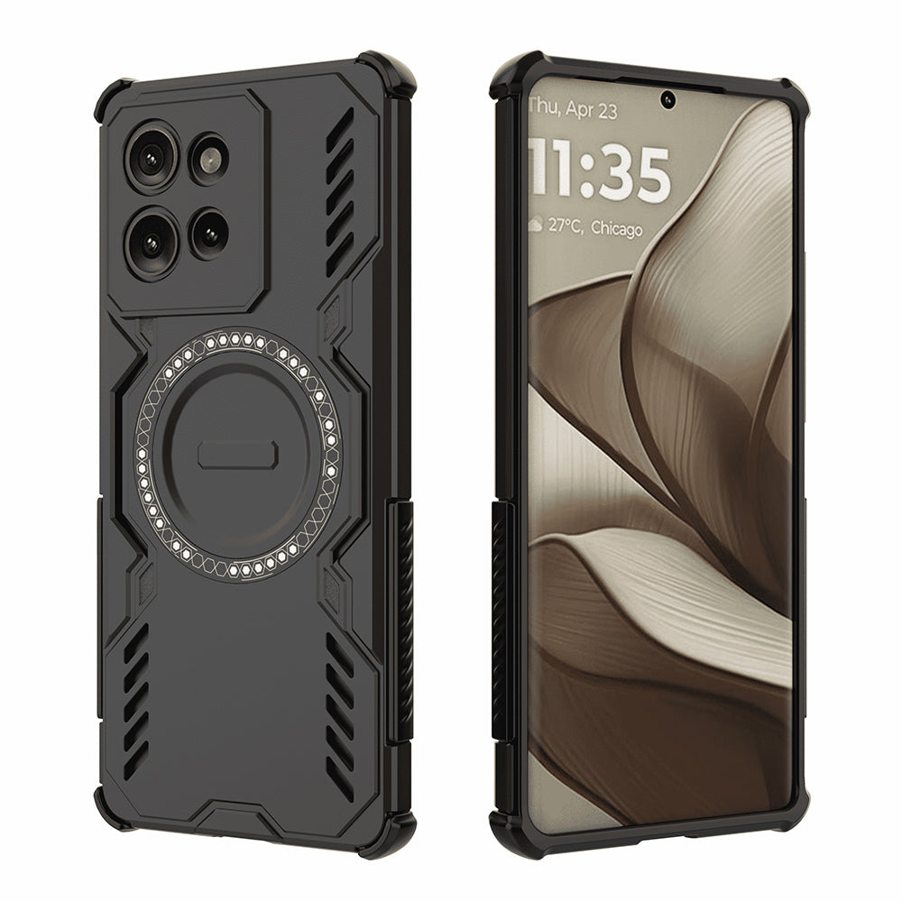 Funda MagSafe para Motorola Edge 50, Techsuit, ArmorMag, Negra
