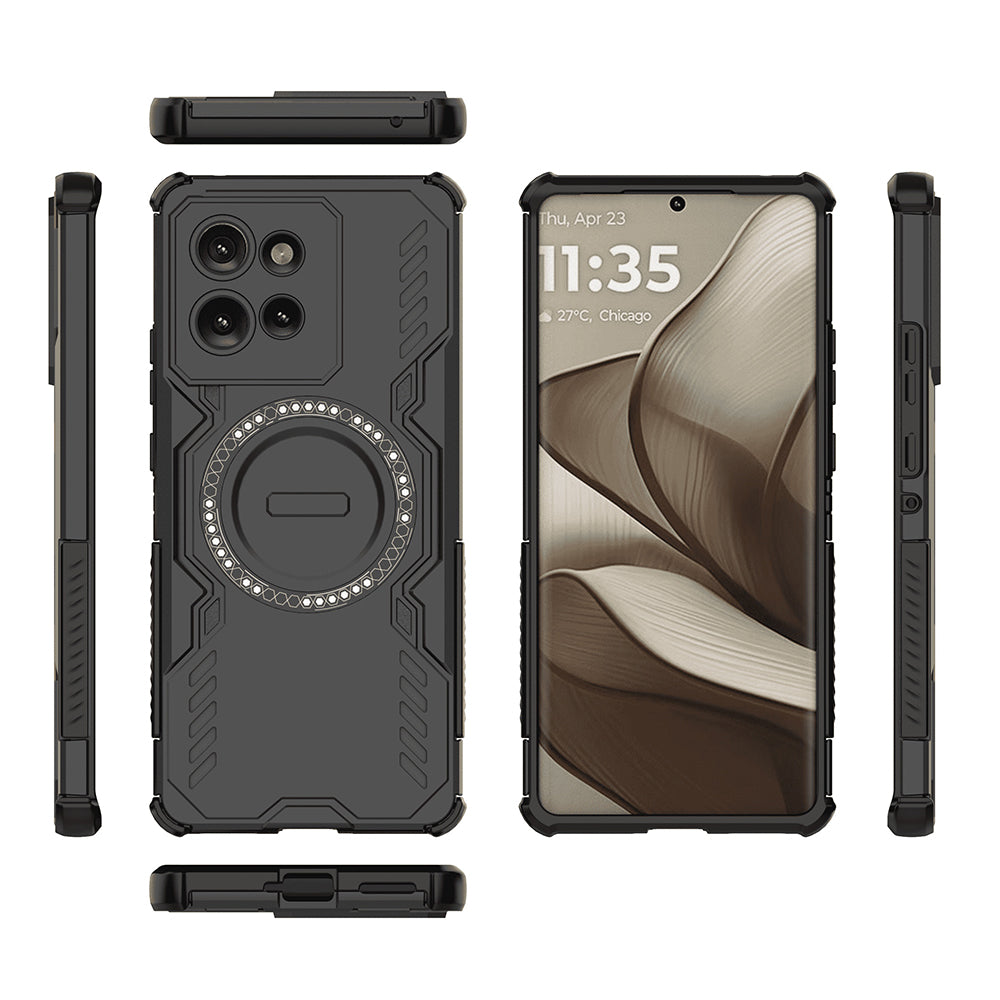 Funda MagSafe para Motorola Edge 50, Techsuit, ArmorMag, Negra