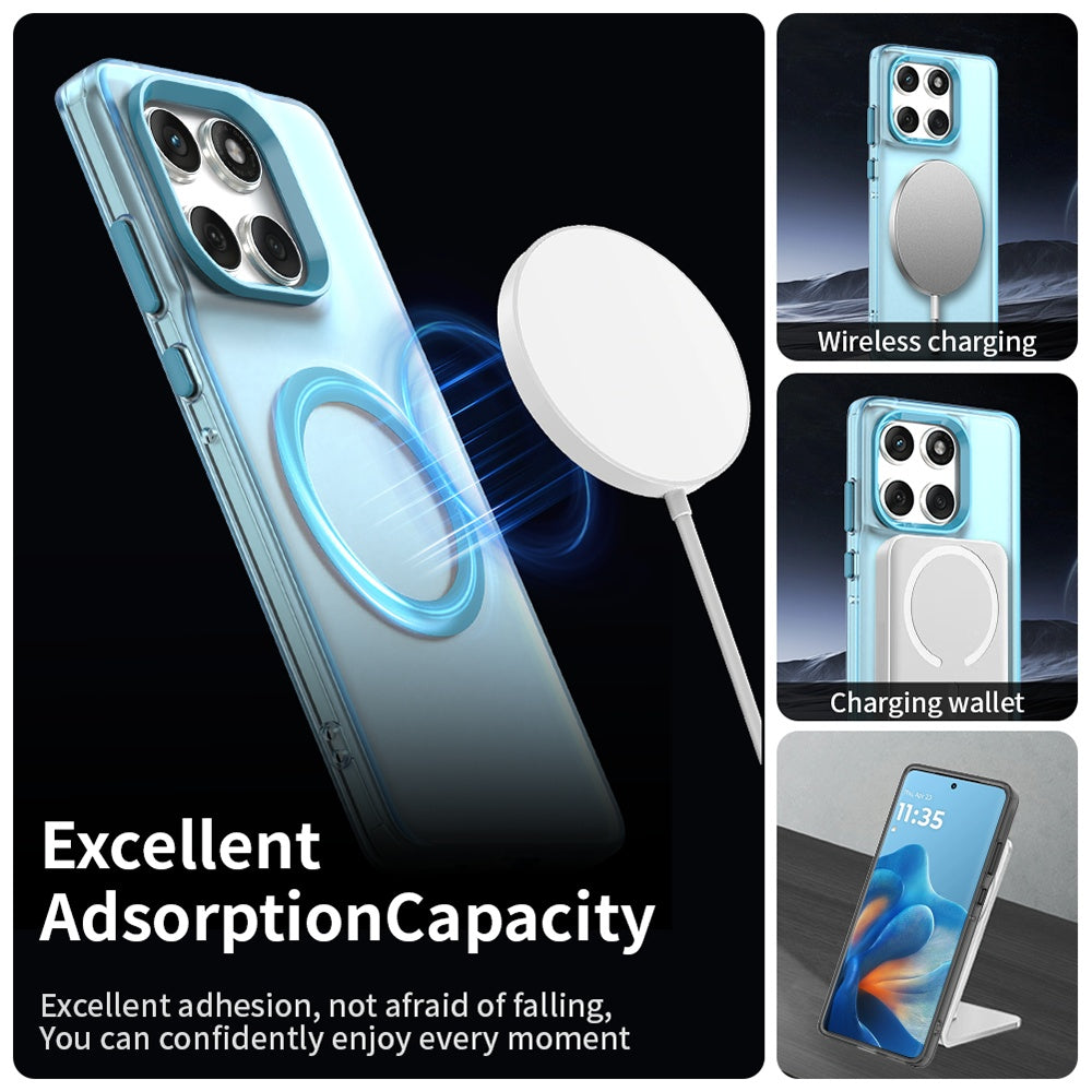 Funda MagSafe para Motorola Edge 60 Fusion / Edge 60, Techsuit, CandyCase, Azul