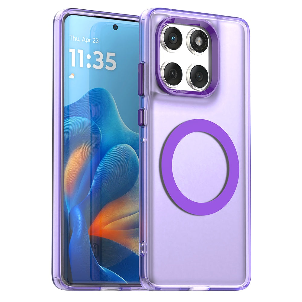 Funda MagSafe para Motorola Edge 60 Fusion / Edge 60, Techsuit, CandyCase, Morado