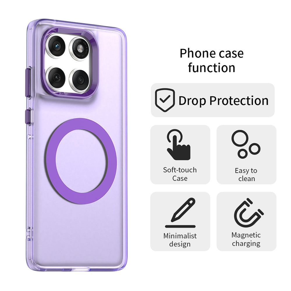 Funda MagSafe para Motorola Edge 60 Fusion / Edge 60, Techsuit, CandyCase, Morado